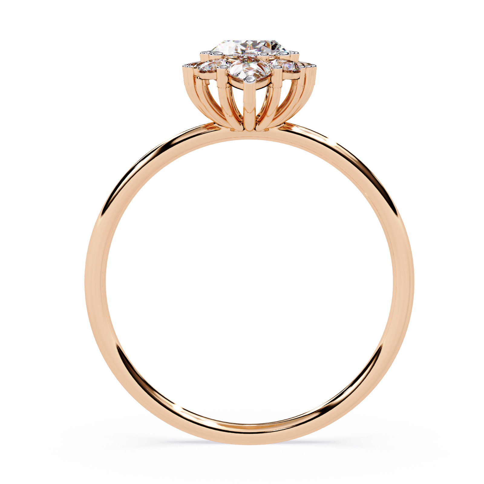 Minimalist Lab Grown CVD Diamond Ring 925 Sterling Silver Stackable Promise Ring