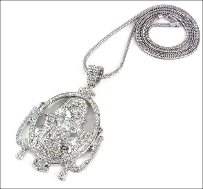 LARGE ICED ZIG ZAG PENDANT (NO CHAIN INCLUDED) HIP HOP CZ WIZ KHALIFA