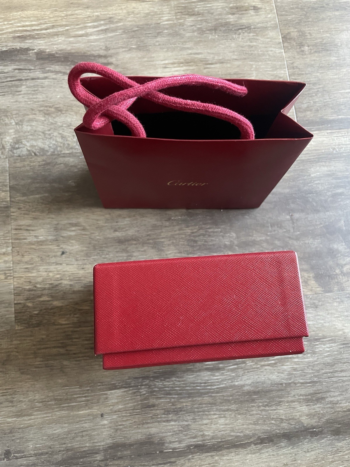 Cartier Empty Box small Red Lined Rectangle
