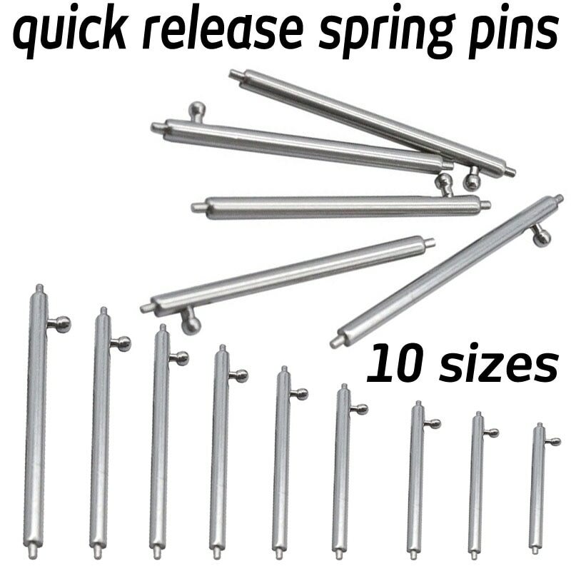 14-22mm 24mm Stainless Steel Quick Release Spring Bar Pins Watch Band Repair Kit