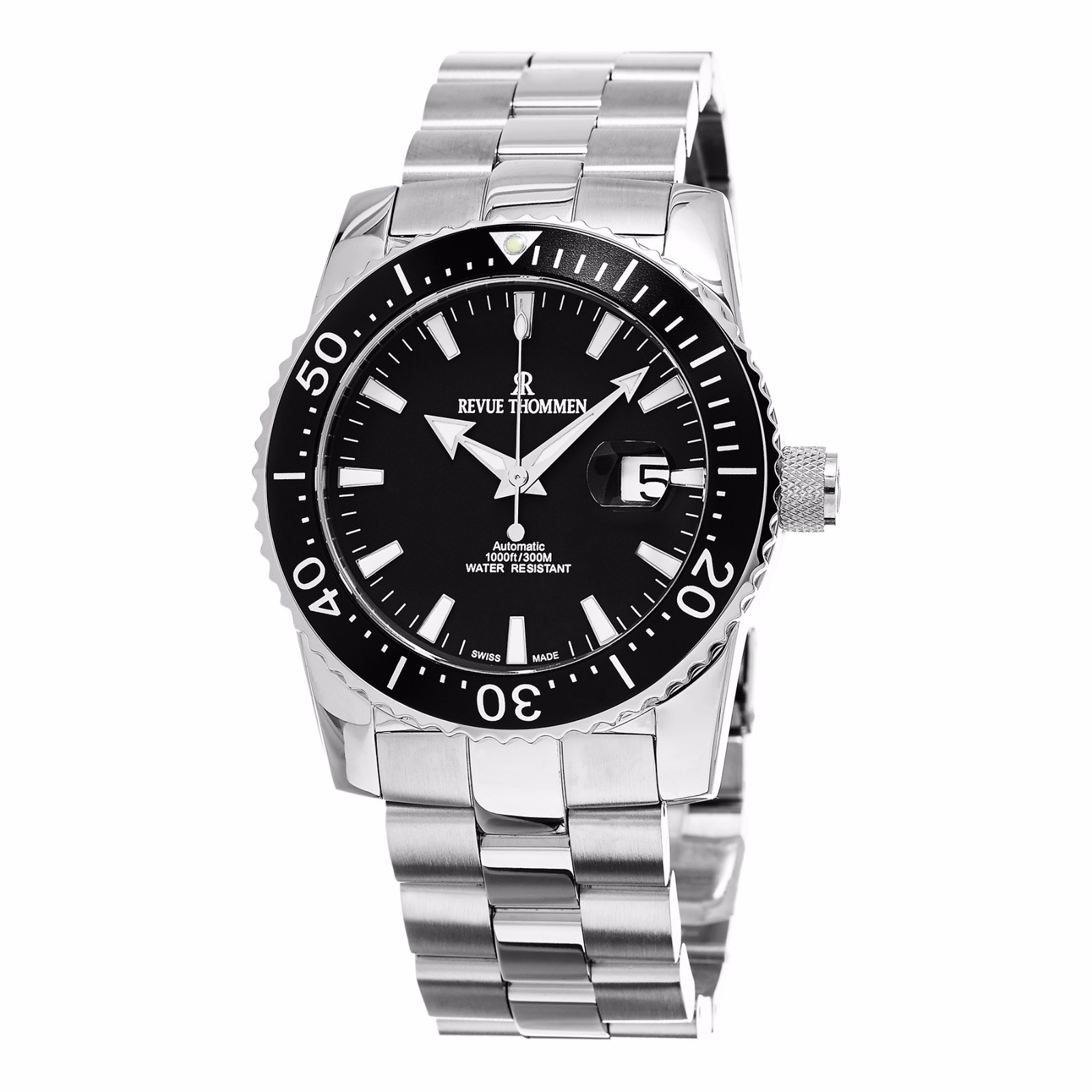 Revue Thommen Men’s Diver Black Dial Stainless Steel Automatic Watch 17030.2137