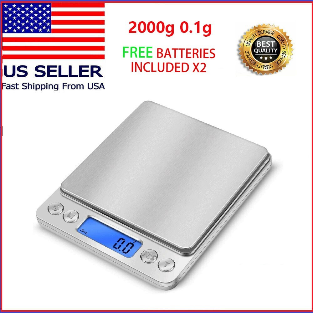 2000g x 0.1gram Electronic Ounce Digital Jewelry Lab Scale Gold Silver Acid Test