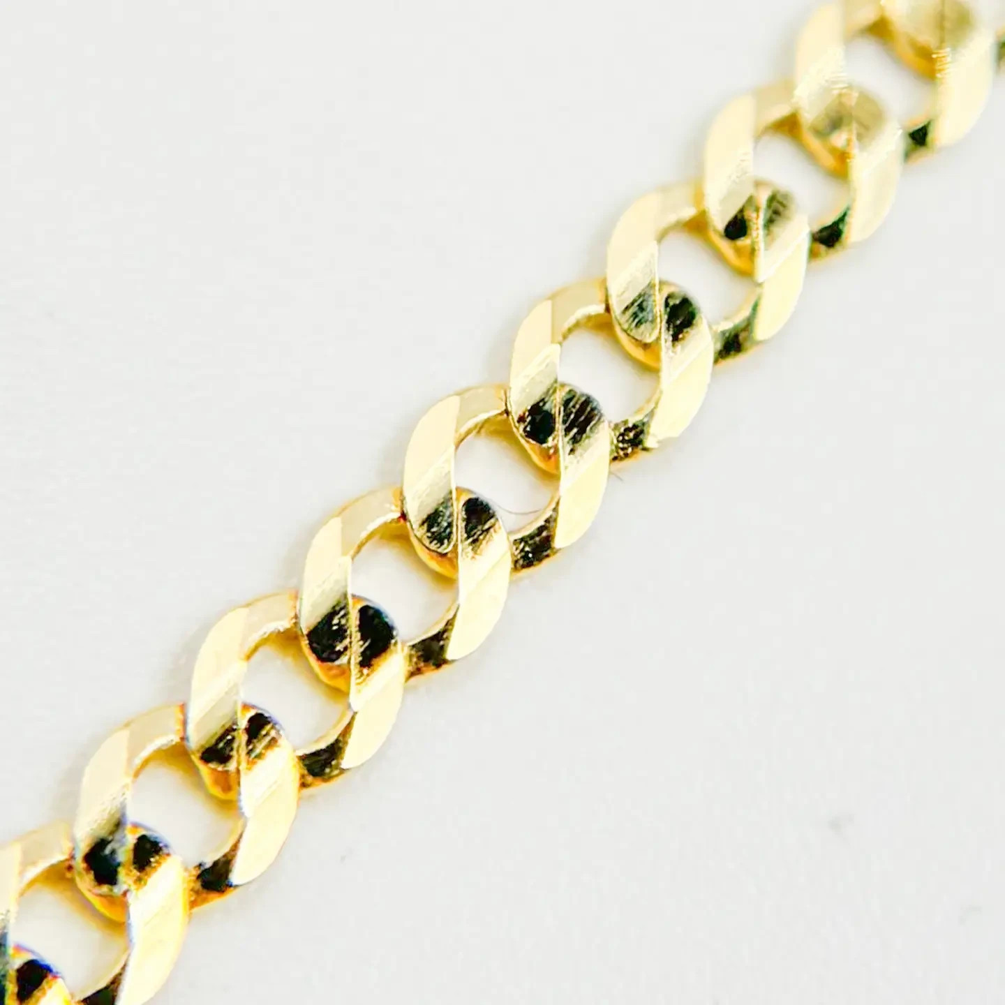 14K Solid Gold Cuban Curb Bracelet