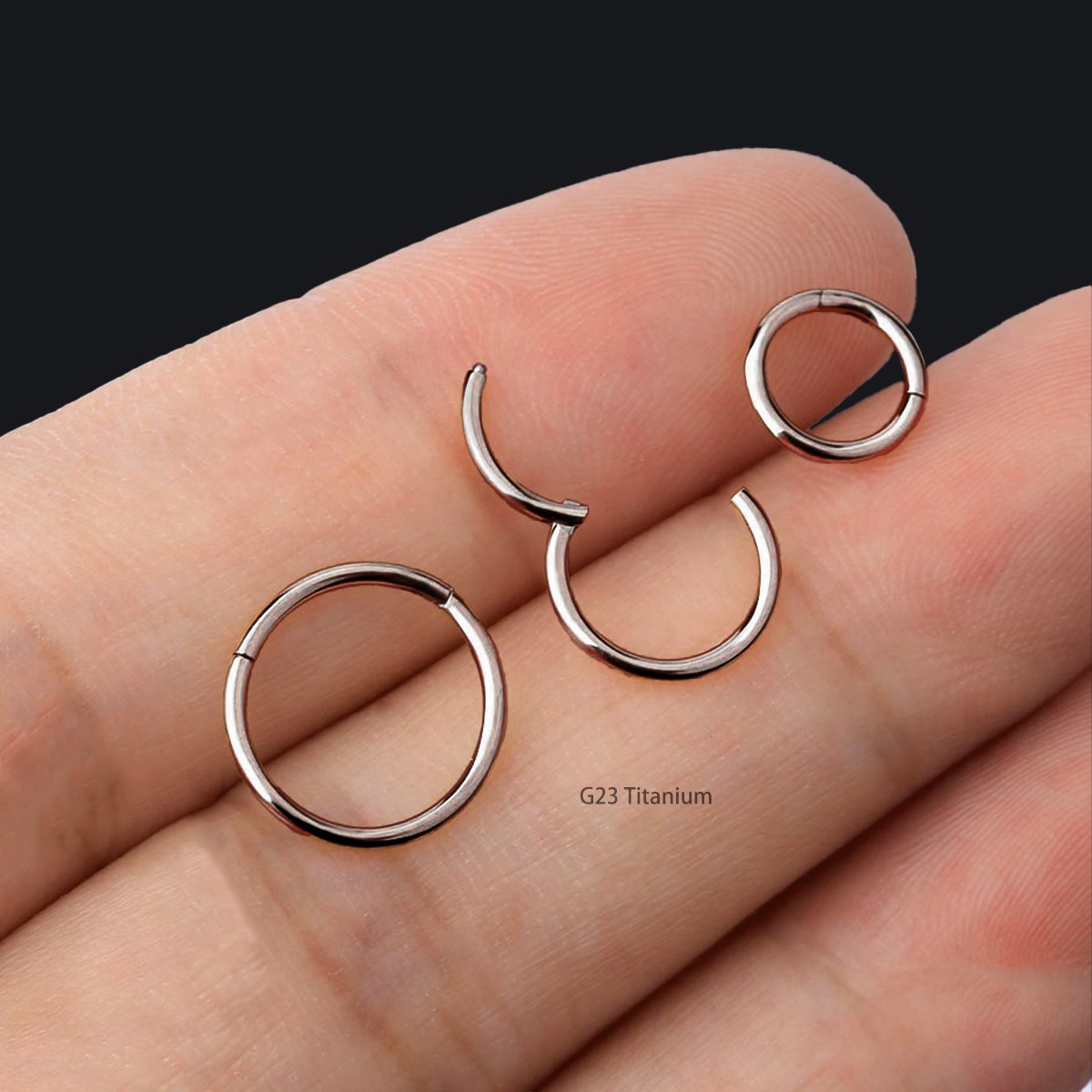 Titanium 18G Septum Clicker Gold Silver Classic Helix Cartilage Lobe Piercing