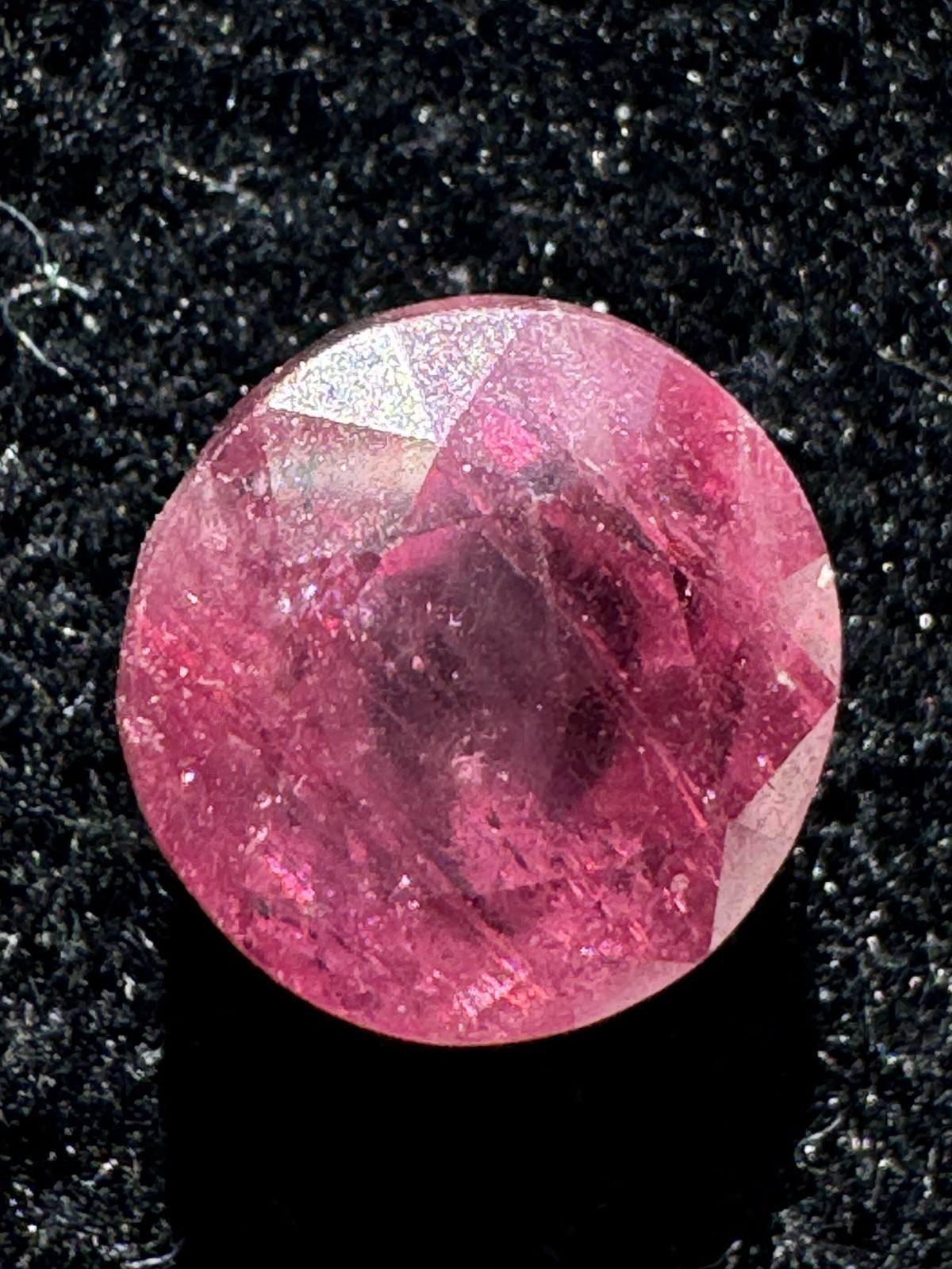 Dark Red RUBY. 7.8 mm Round, Slight Inclusion. 3.45 Carats. Free Shipping
