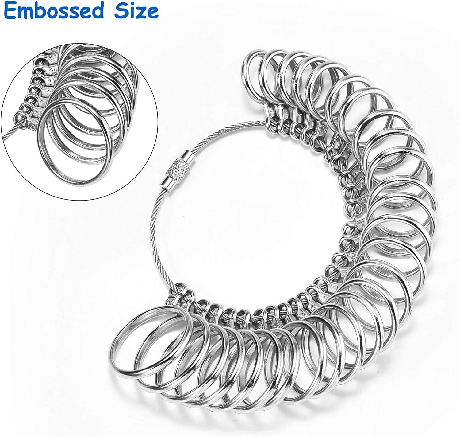 Metal Ring Sizer Guage Mandrel Finger Sizing Measure Stick Standard Jewelry Tool