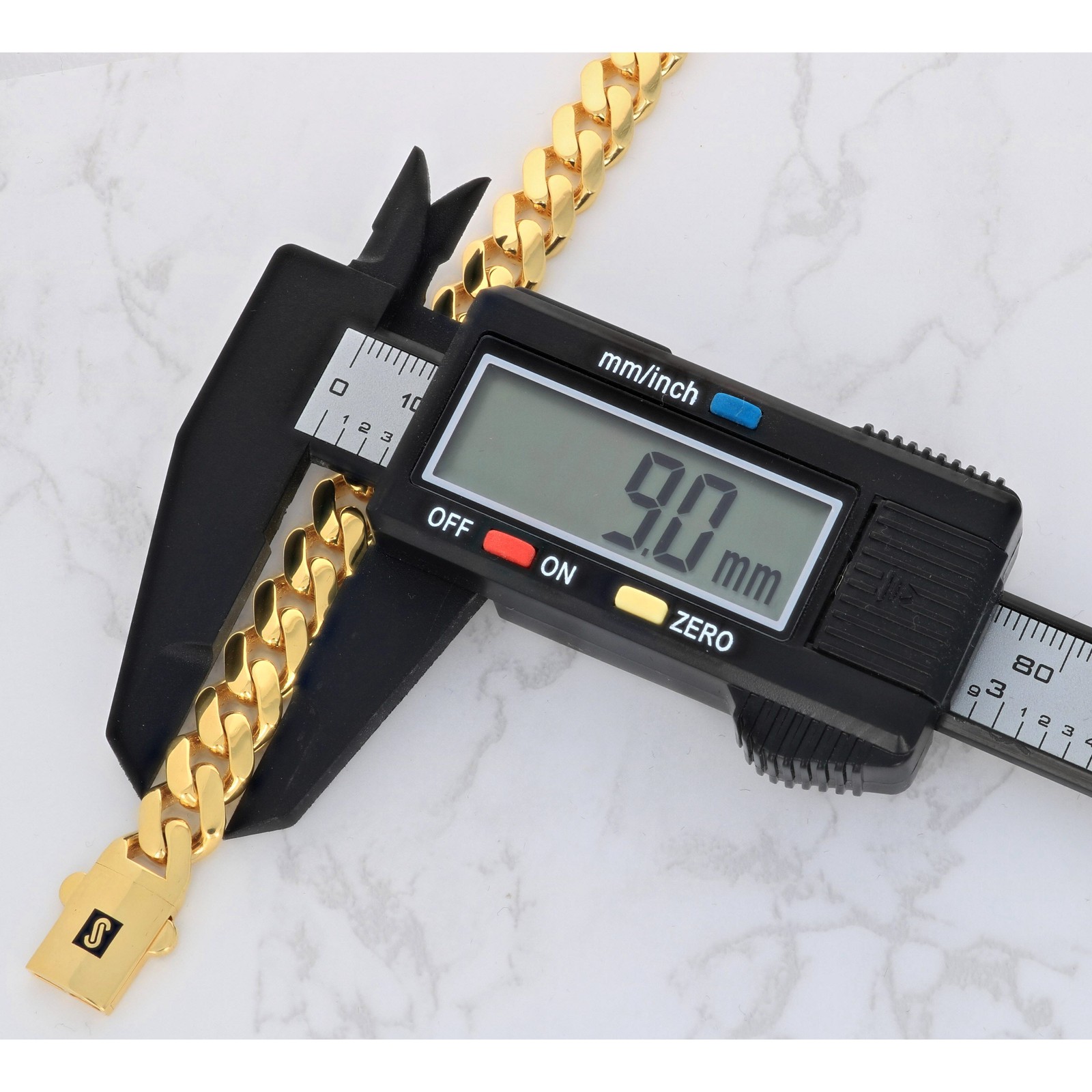 10K Yellow Gold Miami Cuban 9mm Monaco Chain Bracelet Mens Womens 6″ 7″ 8″ 9″
