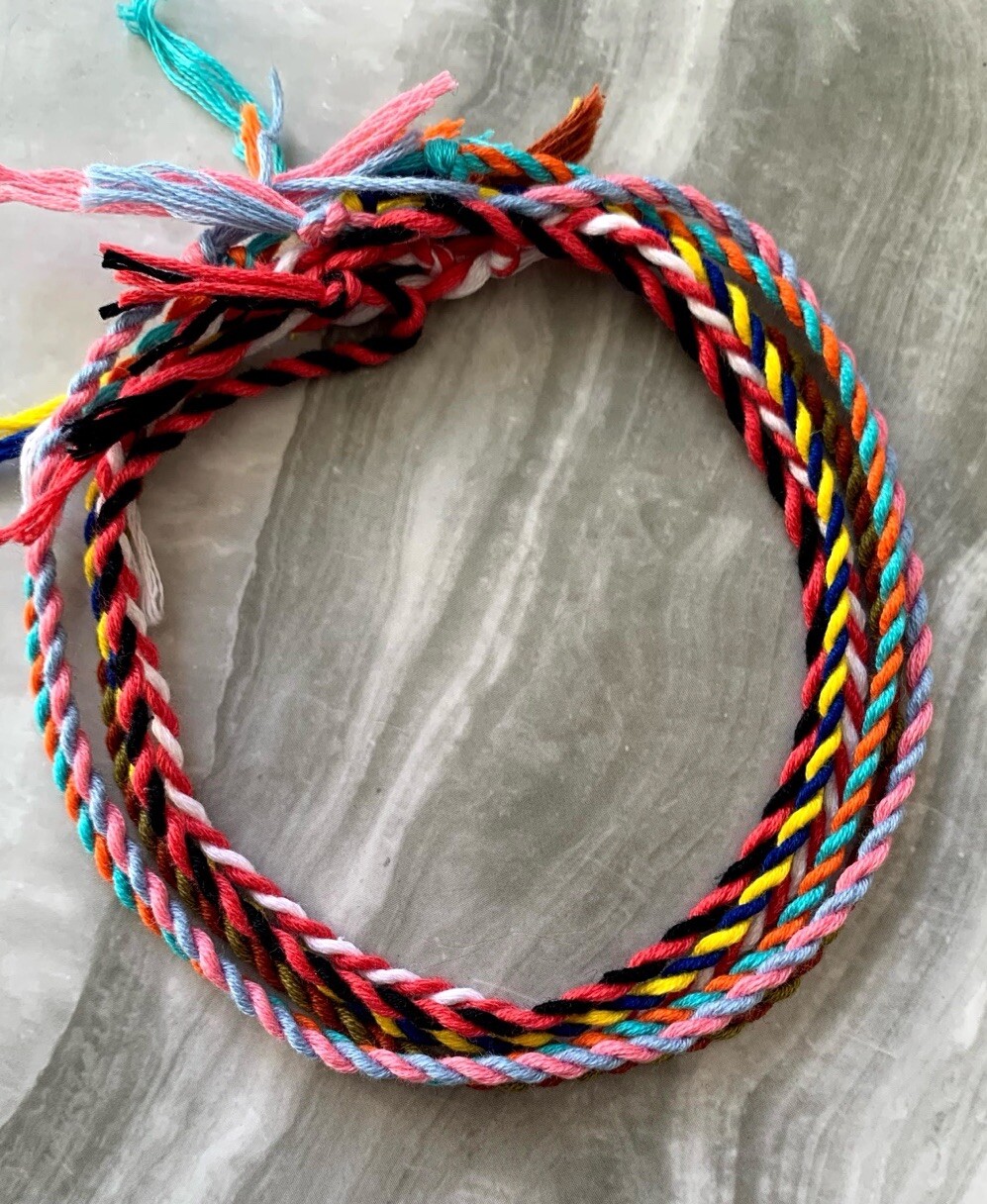 Friendship Bracelet Anklet Cotton Thread Woven Neon Bracelet Ankle UK