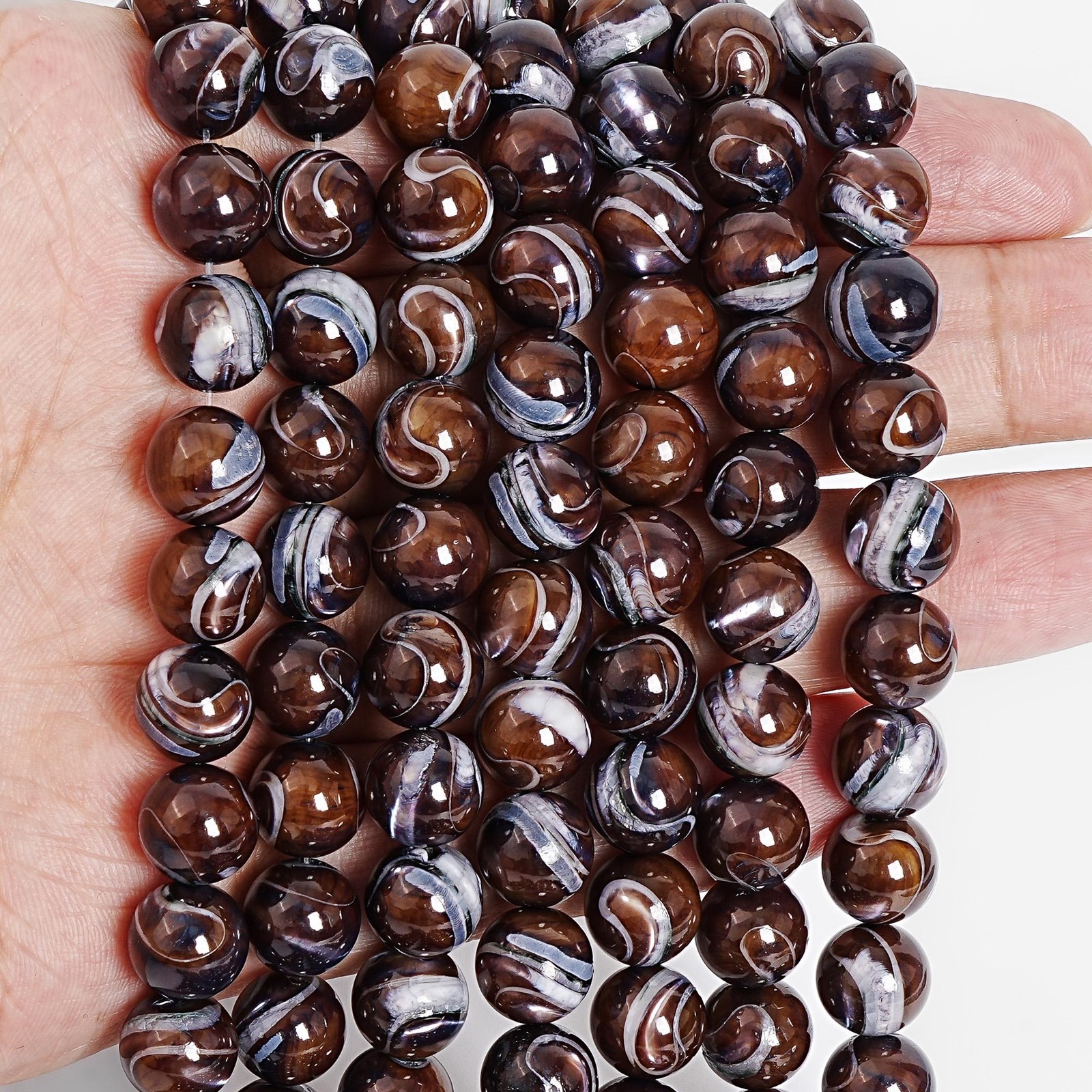 Natural AAA Brown Sardonyx Agate Gemstone Round Loose Beads 6MM 8MM 10MM 12MM