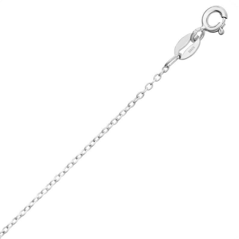 925 Solid Sterling Silver Initial Letter Alphabet Pendant Charm Necklace 16″ 18″