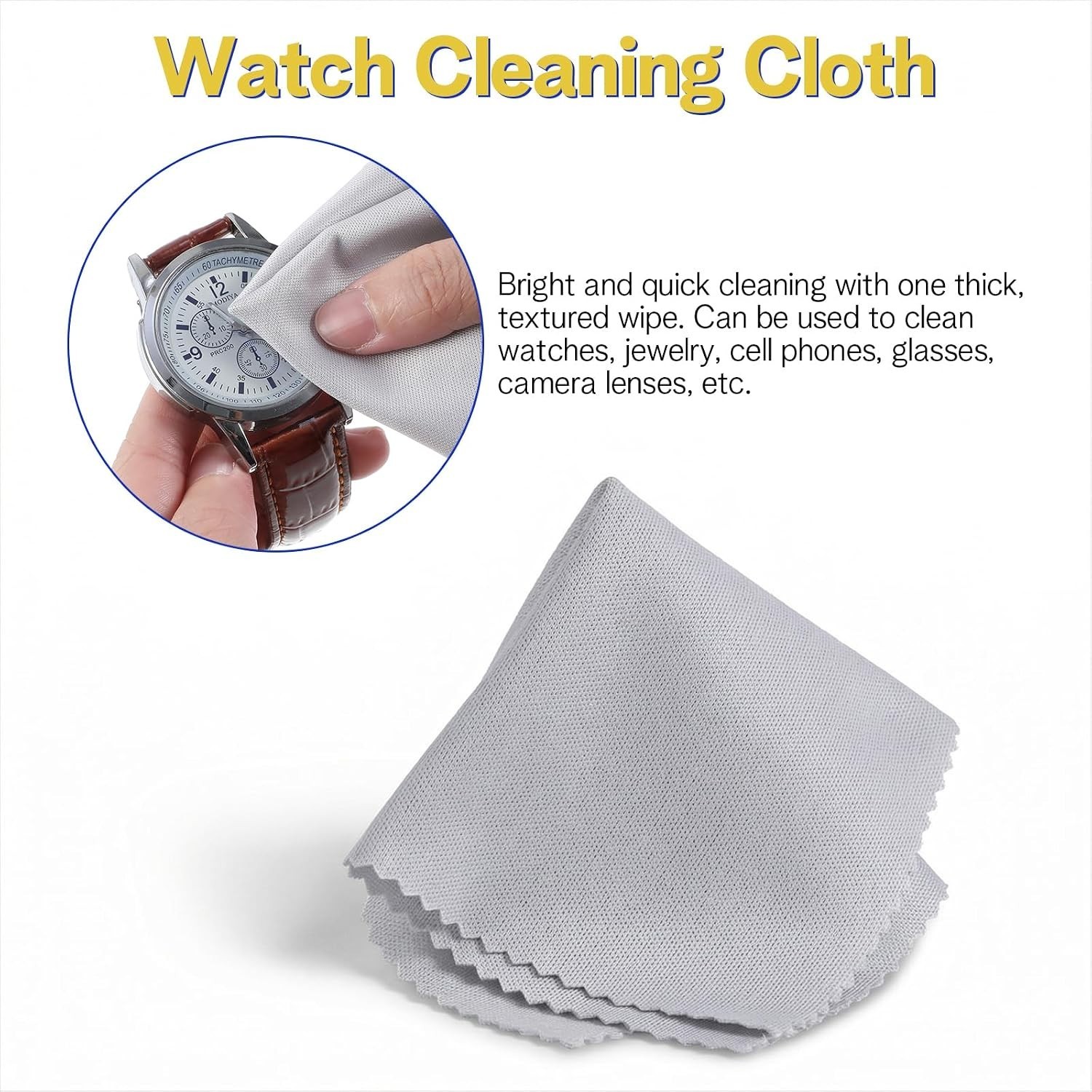 All-in-One Watch Back Removal Tool Set – 8 Pieces with Tweezers and Cloth