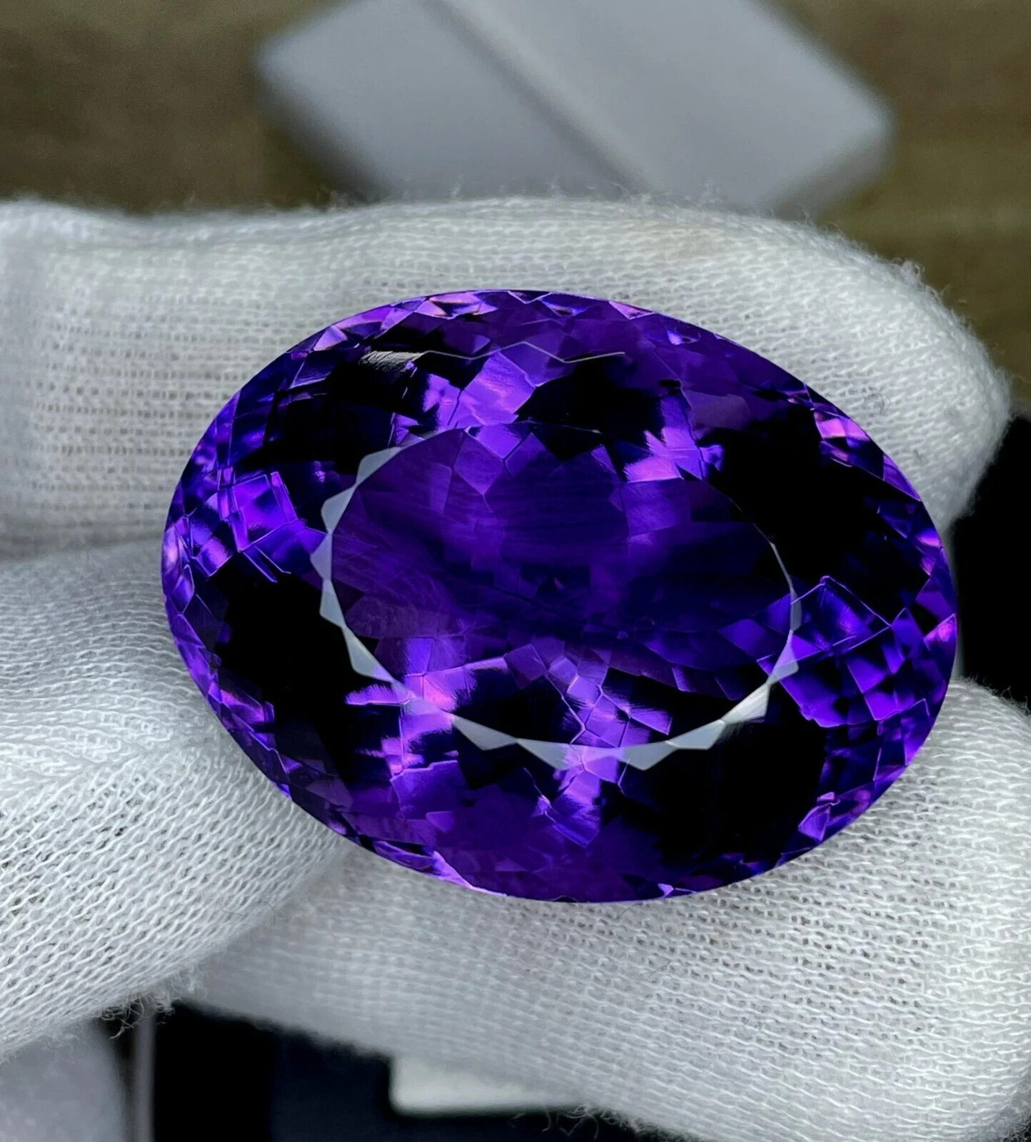 Amethyst Oval Cut Natural Purple Colour 95+ Ct EGL Certified Loose Gemstone