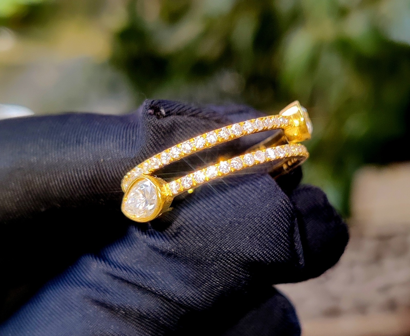 1.50Ct Round Lab Created Diamond Wedding Band Ring 14K Yellow Gold Plated Silver