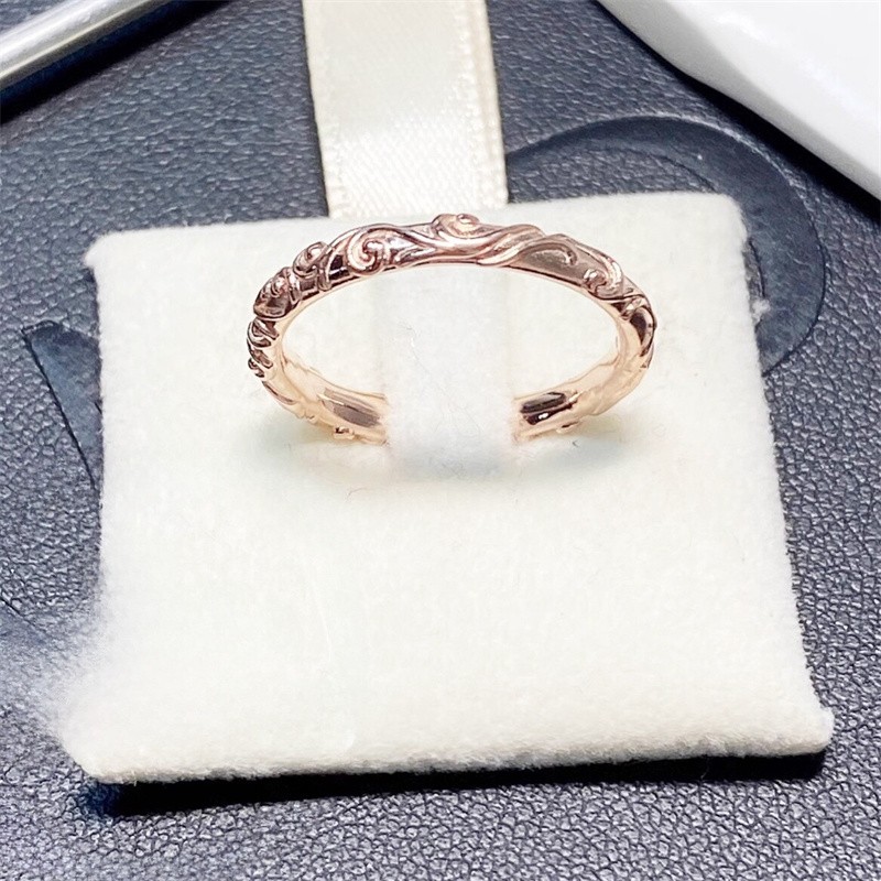 New 100% Authentic 925 Rose Gold Noble Charm Ring Size 5 6 7 7.5 8.5