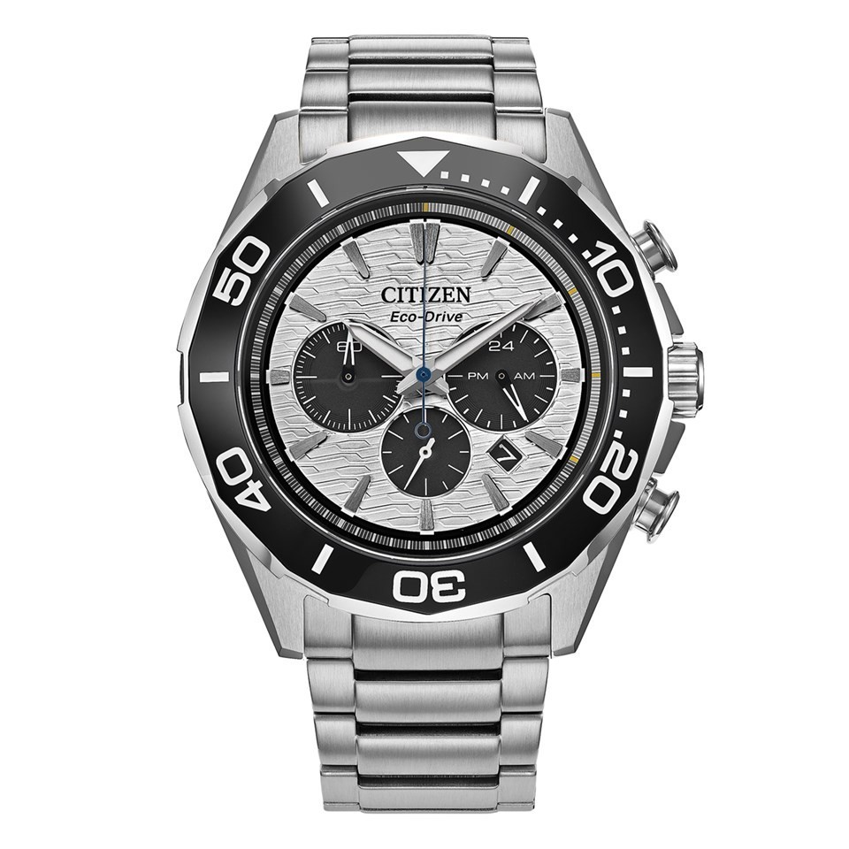 Citizen Men’s Endeavor Chronograph Quartz White Dial Watch – CA4730-59A NEW