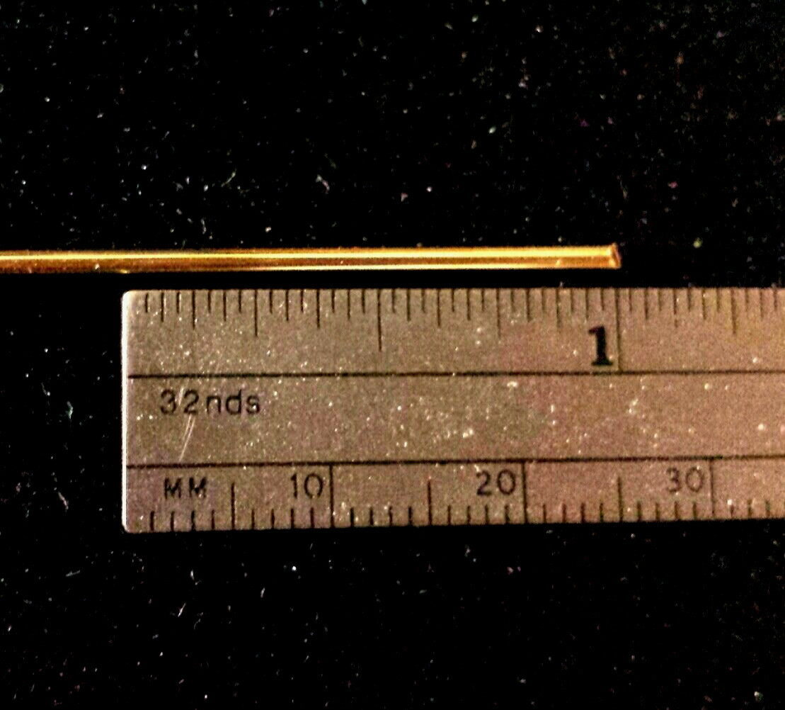 1″ SOLID 24k .999 pure Yellow Gold 16ga 16 gauge STRAIGHT wire Half Hard 1.29mm