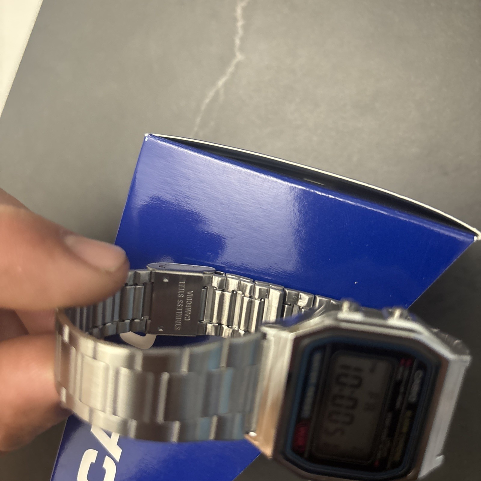 Casio A158WA-1CR, Classic Digital Watch, Alarm, Chrome New
