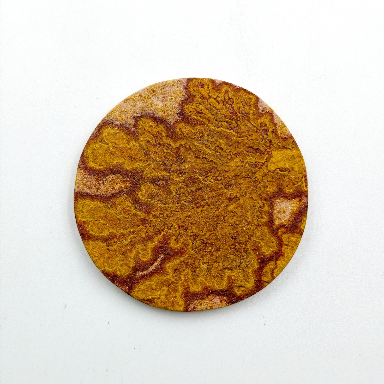 Natural Psilomelane Dendrite Flat Back Cabochon 57x57mm Round Wire Wrap Jewelry