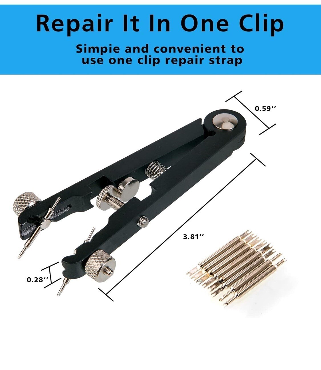 Watch Spring Bar Plier Tweezer Tool Kit For Wrist Watch Band Replacement