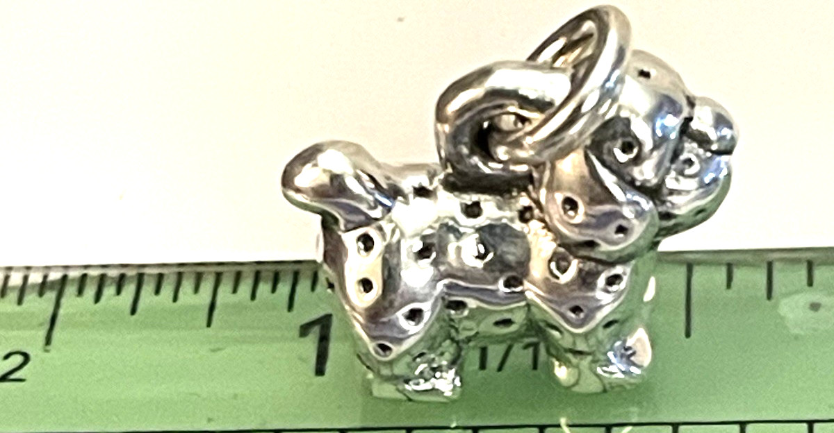 PUPPY CHARM/ PENDANT- STERLING SILVER 2 GRAMS