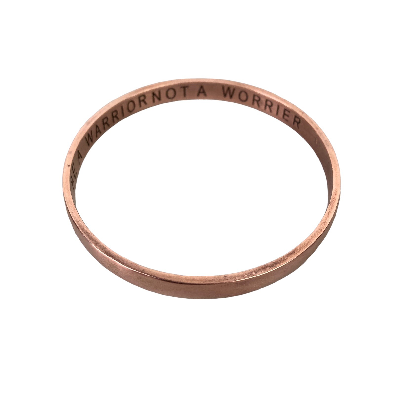 Copper Arthritis Relief Bracelet. “BE A WARRIOR NOT A WORRIOR” 2.5″ Diam 7.5″