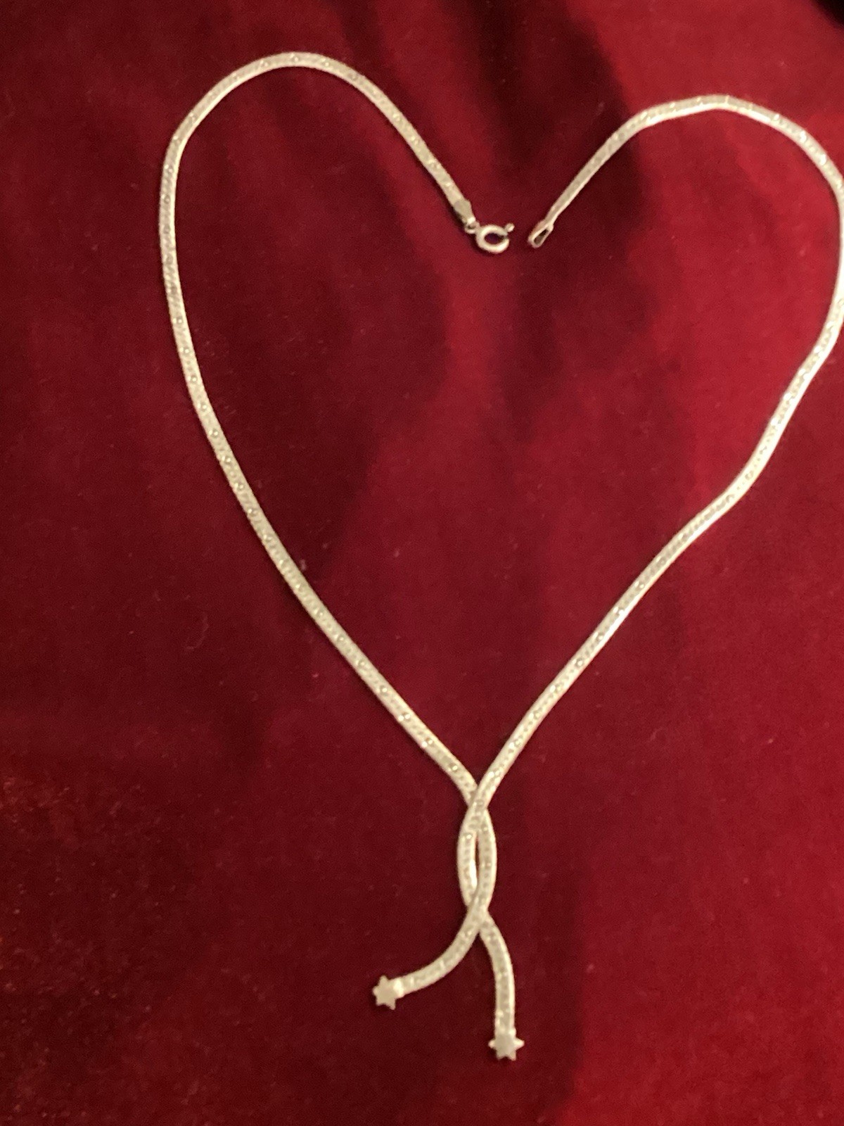 Two Stars Collide .925 Sterling Silver Necklace Beautiful Details Women