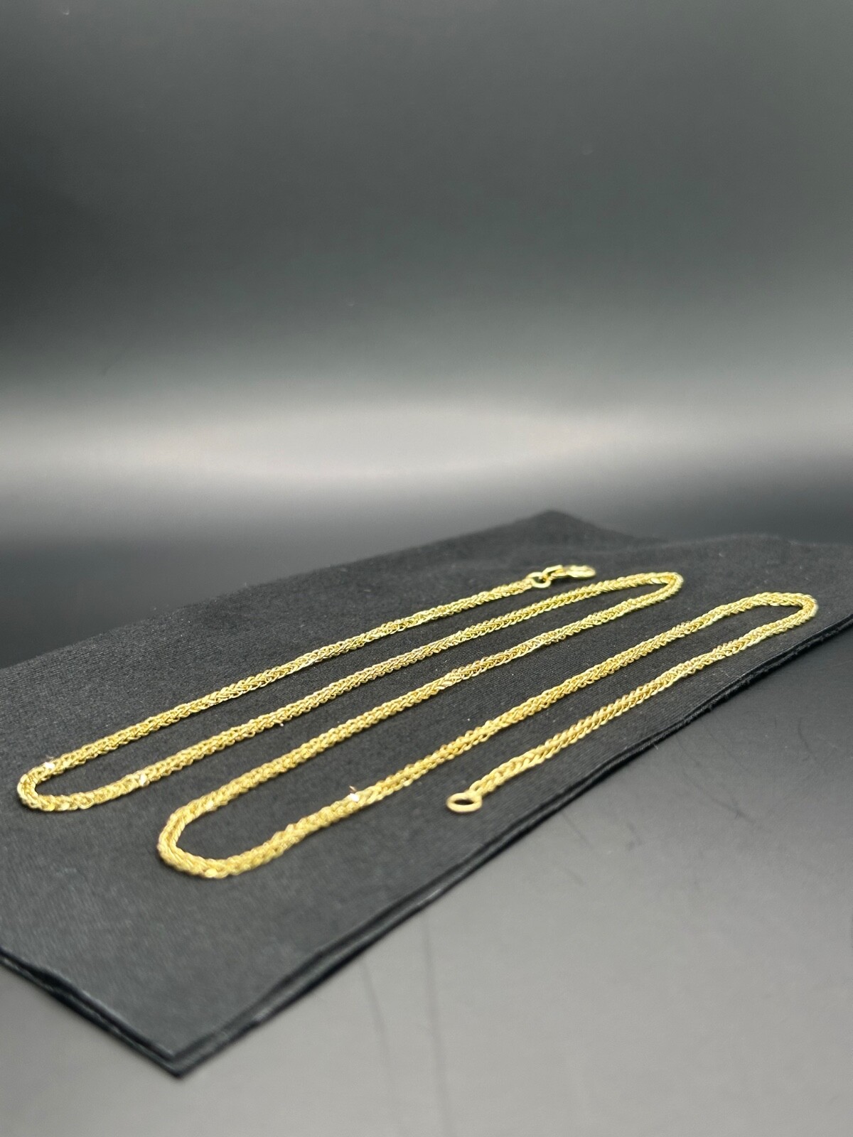 14K Yellow Gold Spiga Wheat Chain Necklace 22” 2.0mm 585 Hallmark Genuine Gold