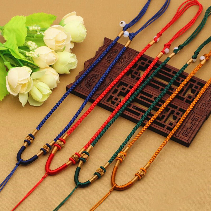 20Pcs Braided Line Rope String Cord Jade Beads for DIY Pendant Necklace Bracelet