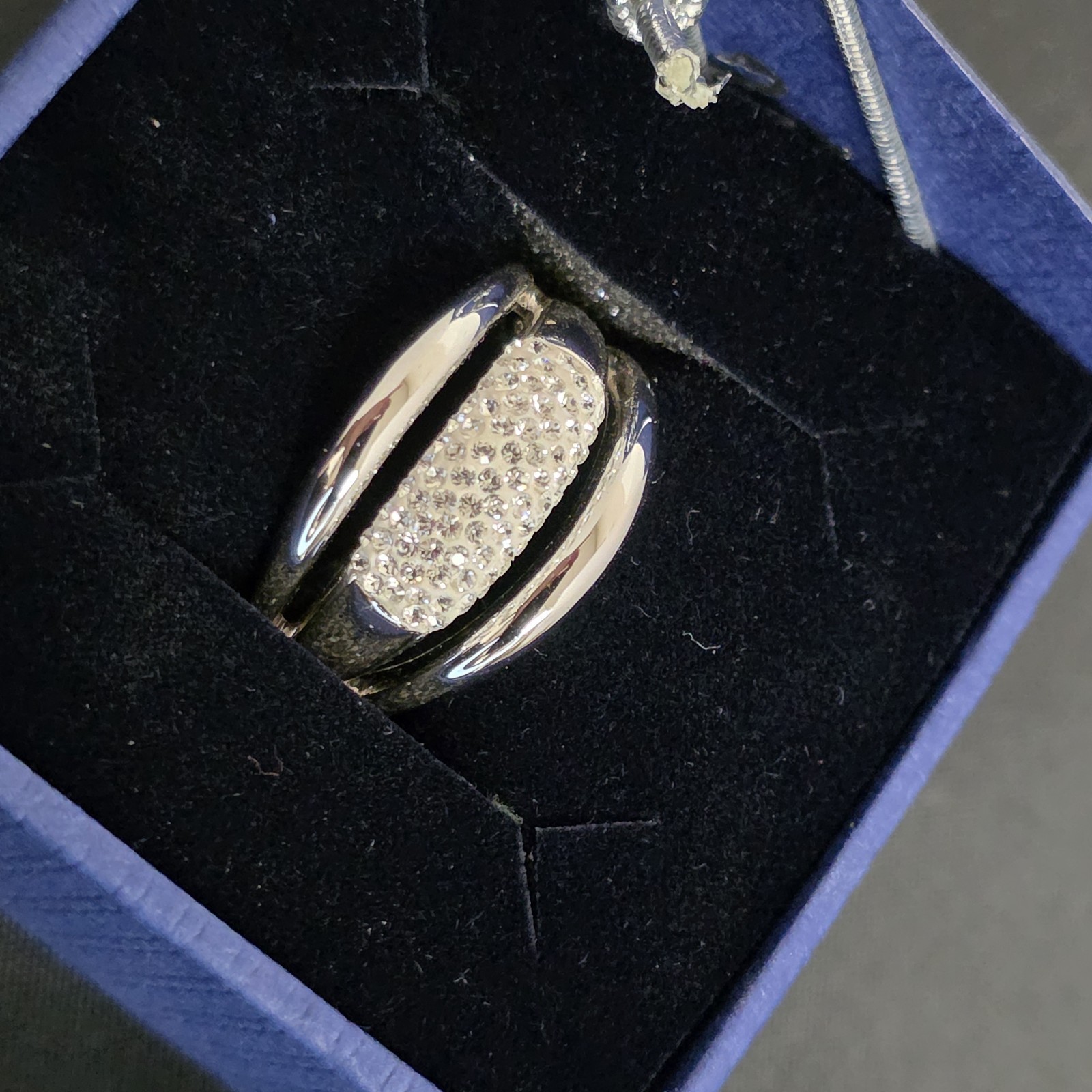 Swarovski Silver Pavé White Crystal Band Ring Size 52 MPN 5139697
