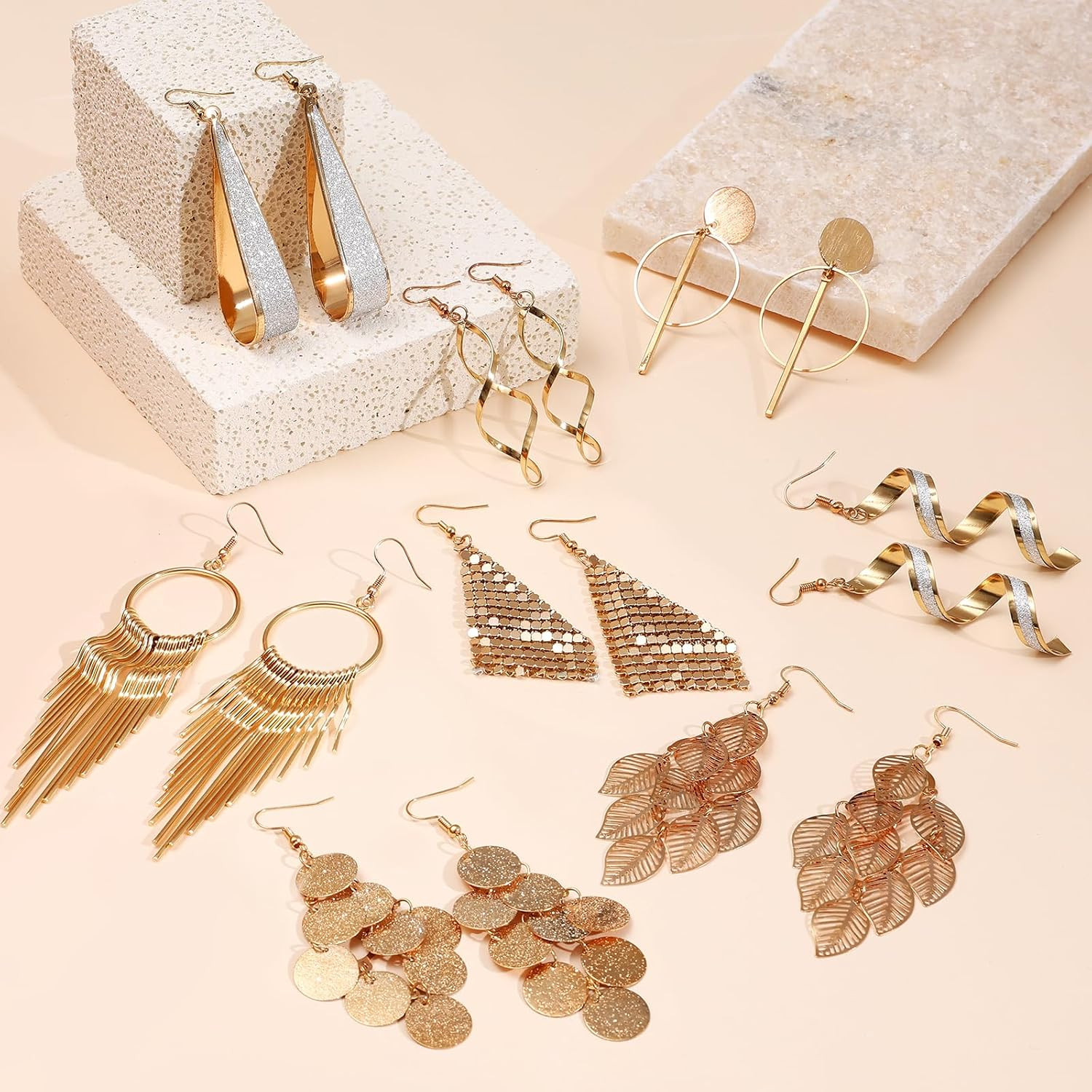 20 Pairs Drop Dangle Earrings,Gold Earrings for Women,Silver Earring,Earrings fo