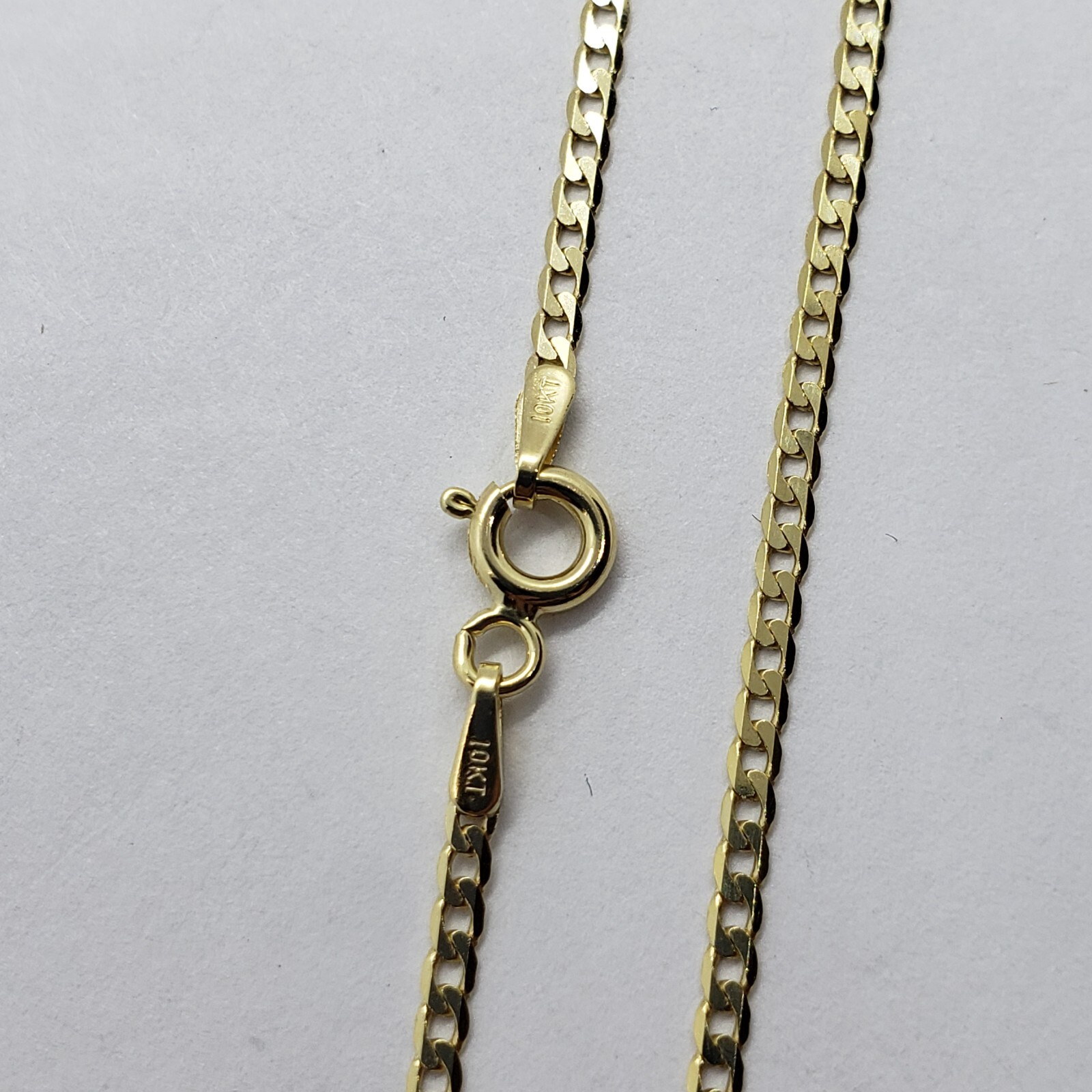 10K Yellow Gold Solid Cuban Link Chain Curb Necklace Bracelet 1.8mm-4mm, 7″~30″