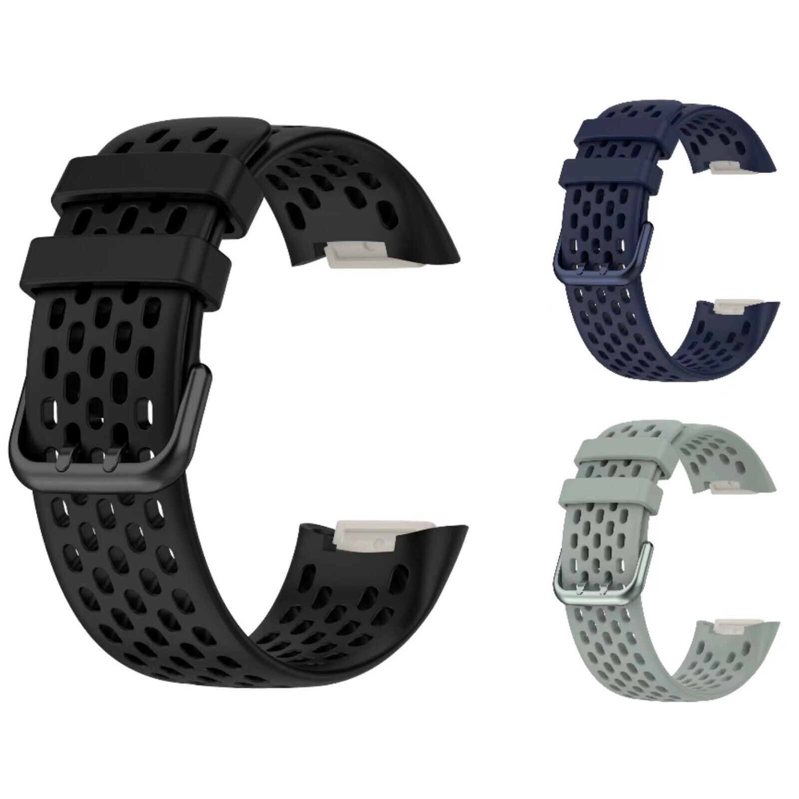 For Fitbit Charge 5/ Charge 6 Silicone Sports Replacement Breathable Band Strap
