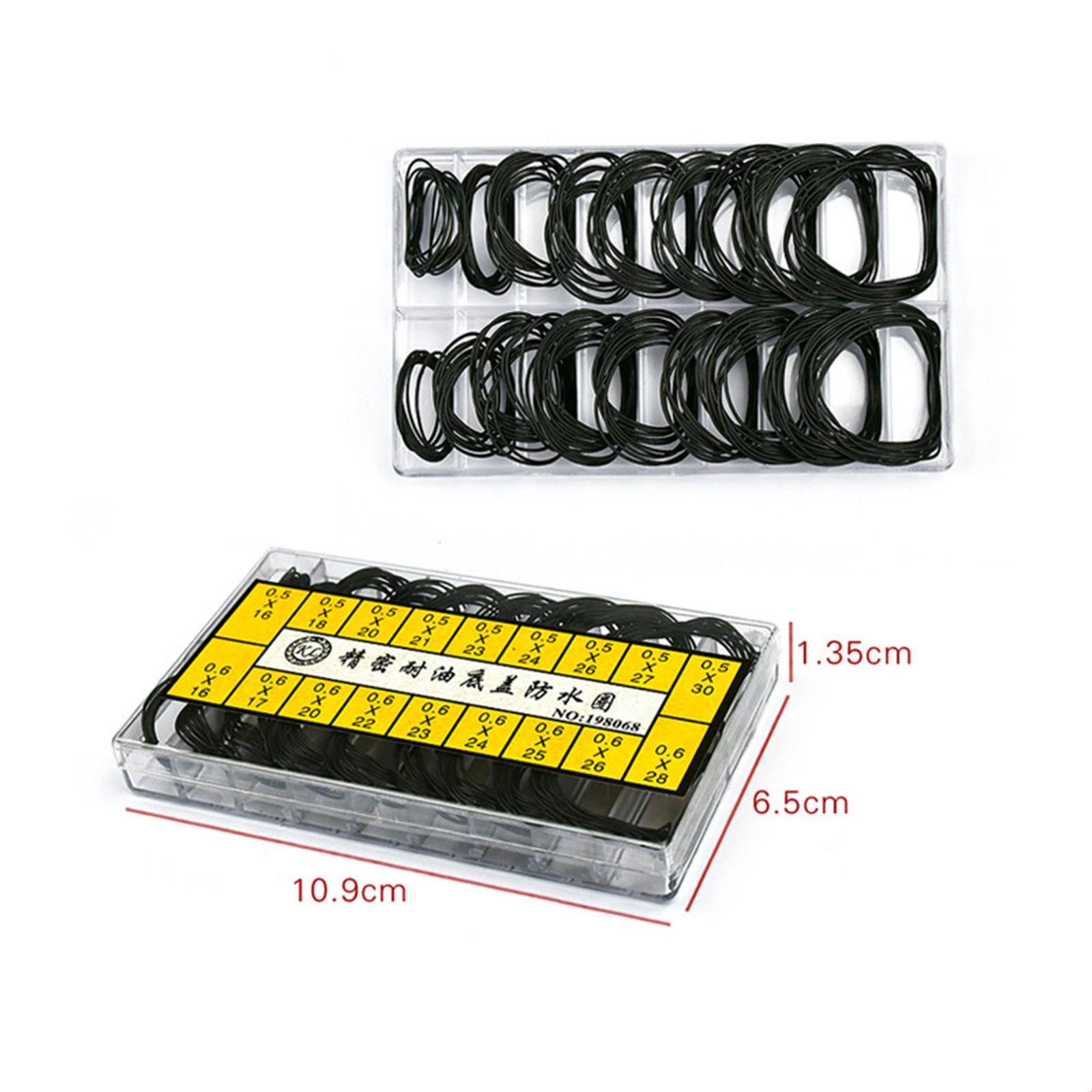 200Pcs Replacement Rubber 0.5mm 0.6mm O-ring watch washer waterproof Washer F