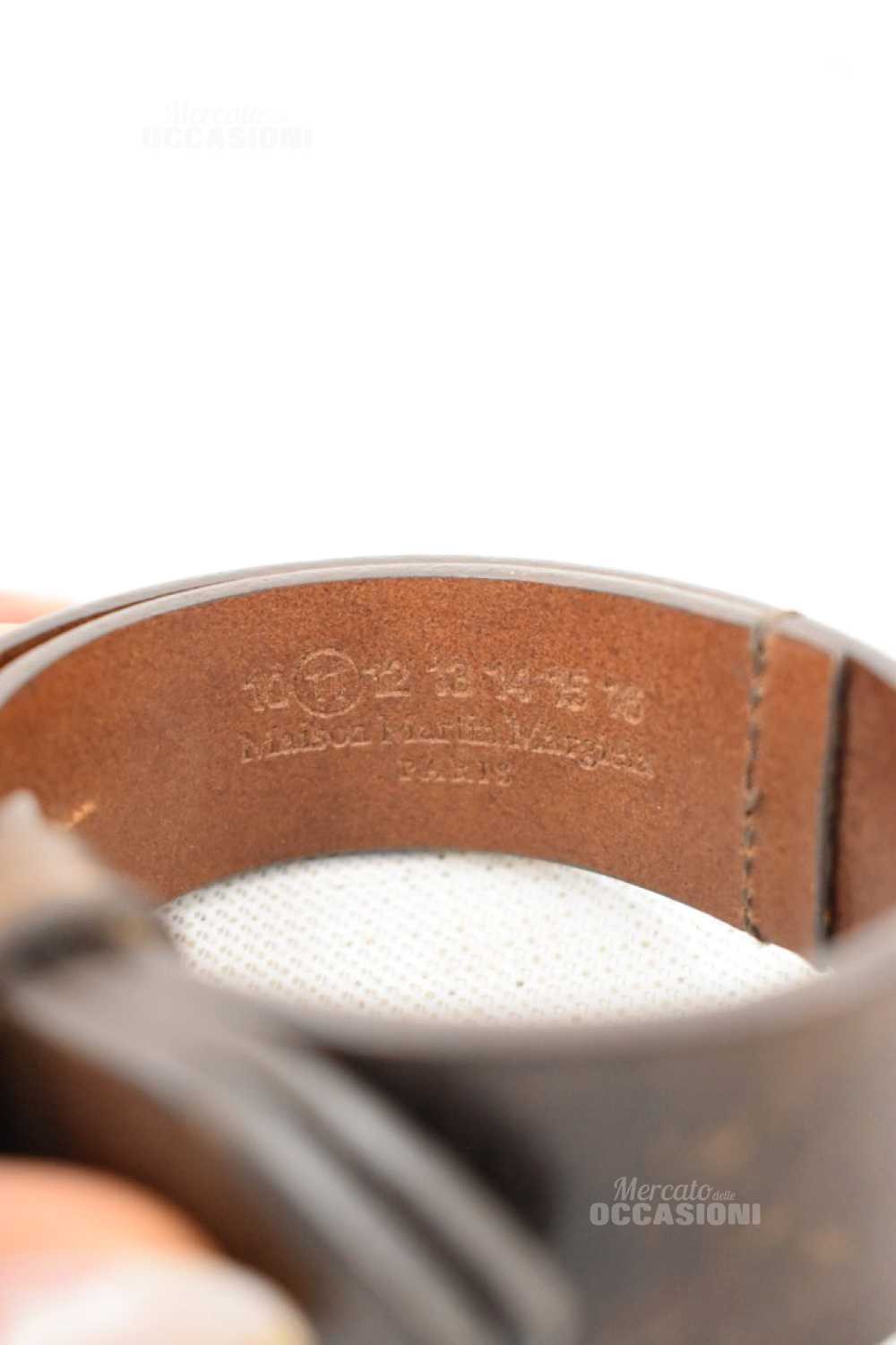 maison martin margiela genuine brown leather bracelet size 11