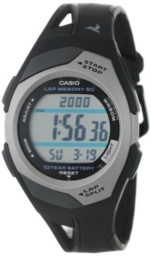 Casio STR300C-1V, 60-Lap Watch, Chronograph, 10 Year Battery, 4 Alarms, 50 Meter