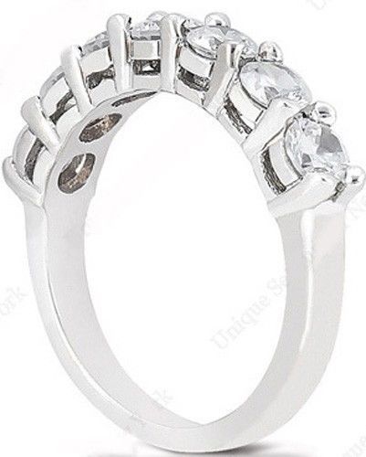 7 Stone Diamond Wedding Band Anniversary Band 1.75 carat F color VS 0.25 carat