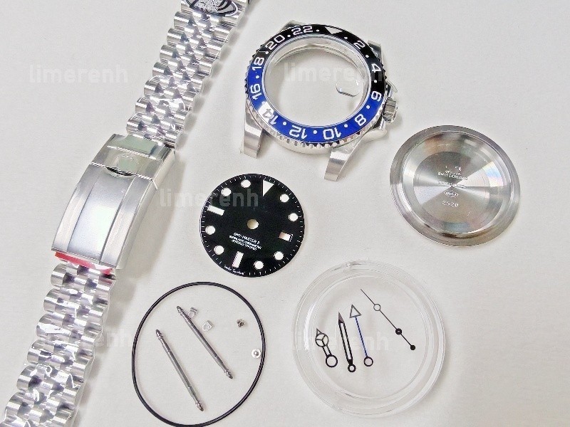 DIY SET for 3285 watch case + dial + hands + Stainless Steel Strap 40mm
