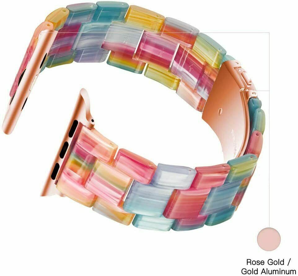 Resin Strap Transparent Loop iWatch Band Bracelet For Apple Watch 8 7 6 5 4 3 2