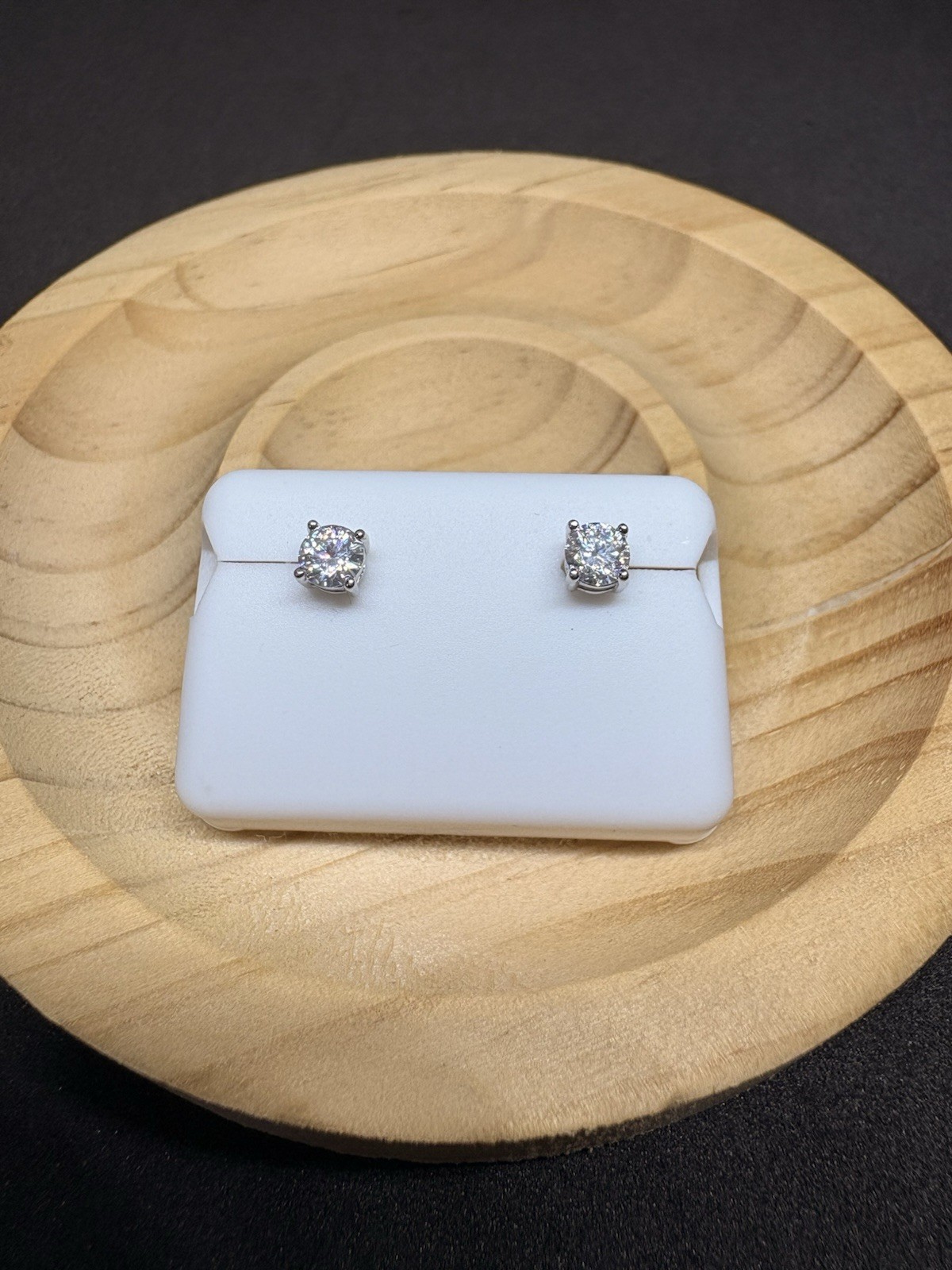 Moissanite .50CTW Sterling Silver Screw Back Push Back 4MM Stud Earrings