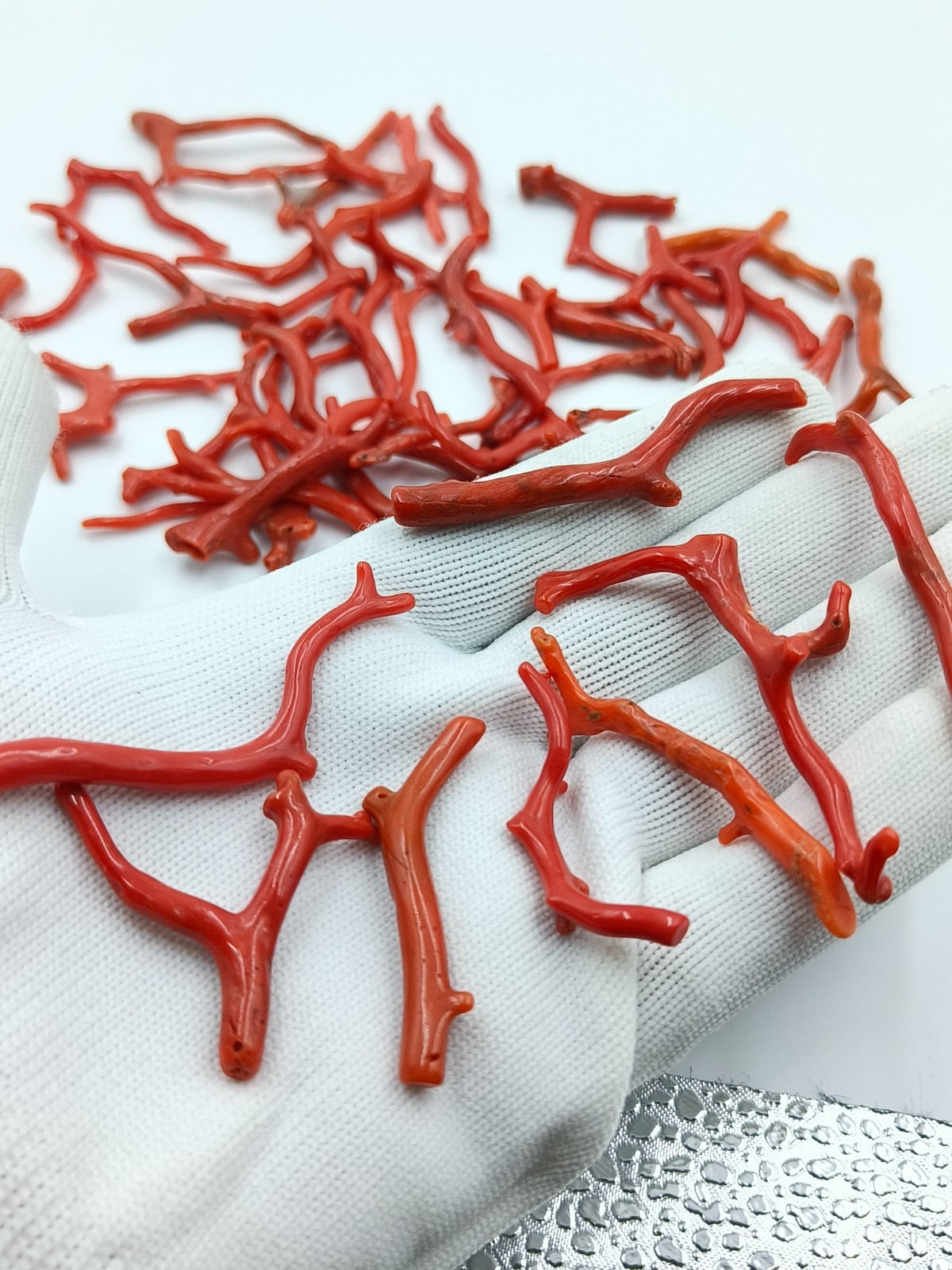 100 Carat Lot !!! Natural Italian Red orange Coral Polished Loose Branch Stick