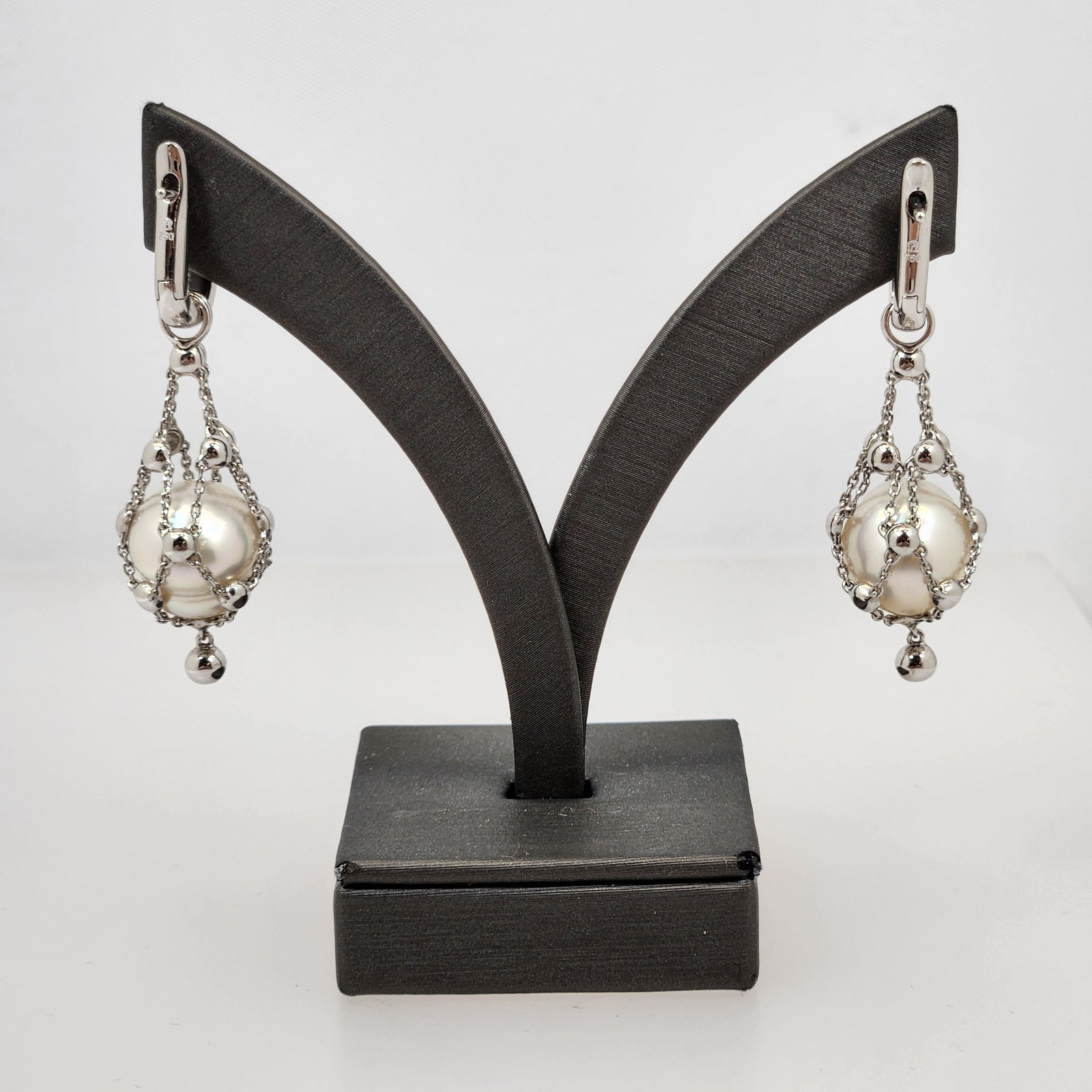 Paspaley Lavalier Pearl Earrings, 12mm South Sea Circle Pearls, 18ct White Gold