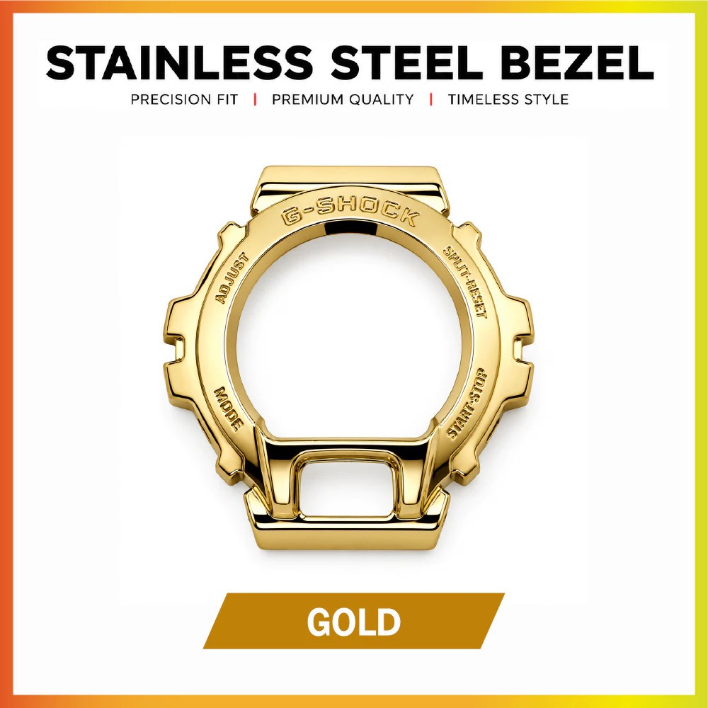 Stainless Steel Bezel for G-Shock DW6900 Custom Mod Silver Gold Black Silver