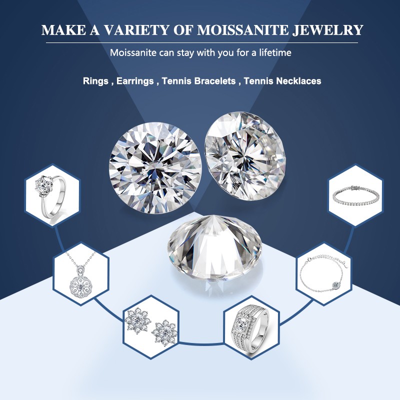 GRA Certification Full Size Marquise Cut 0.1-10ct Loose Moissanite D Color VVS1