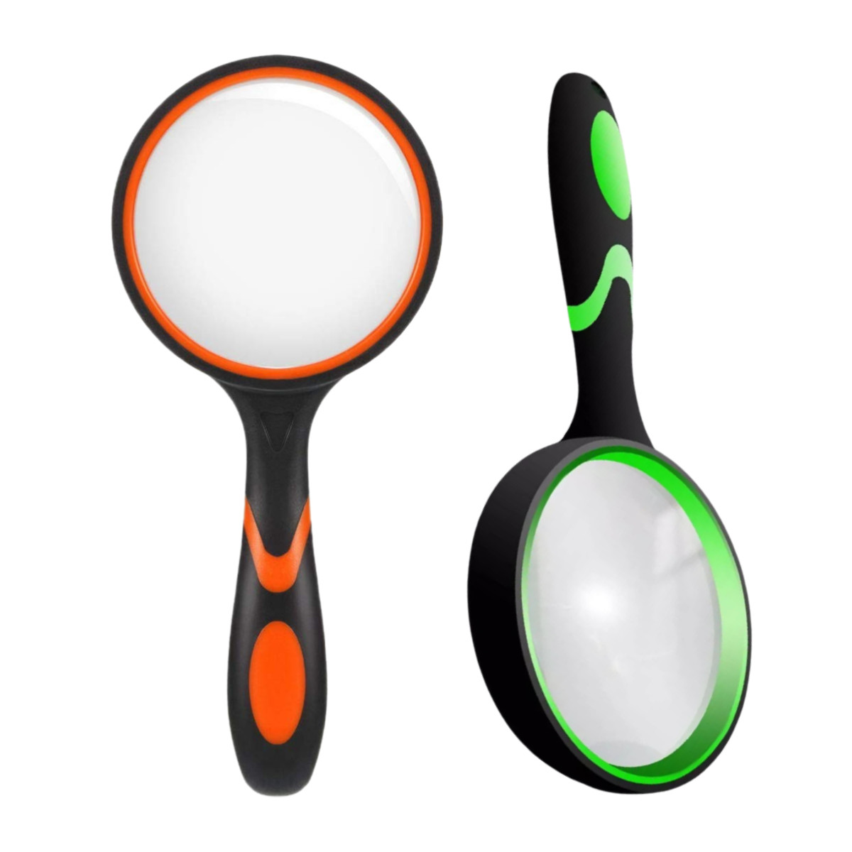 2PC 10X Shatterproof Magnifying Glass Large Handheld Magnifying Glass for Senior