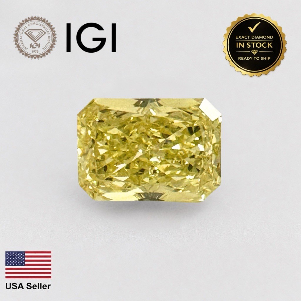 3.09 CT Radiant F.I. Yellow VVS2 IGI Certified Loose Lab Grown Diamond CVD