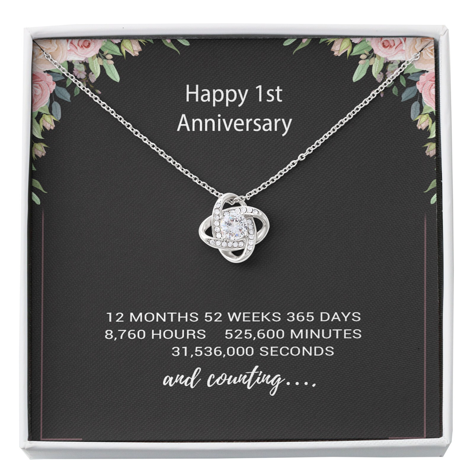 1 Year Anniversary Gift For Wife Necklace, Year Anniversary Gifts, Gift For Wife