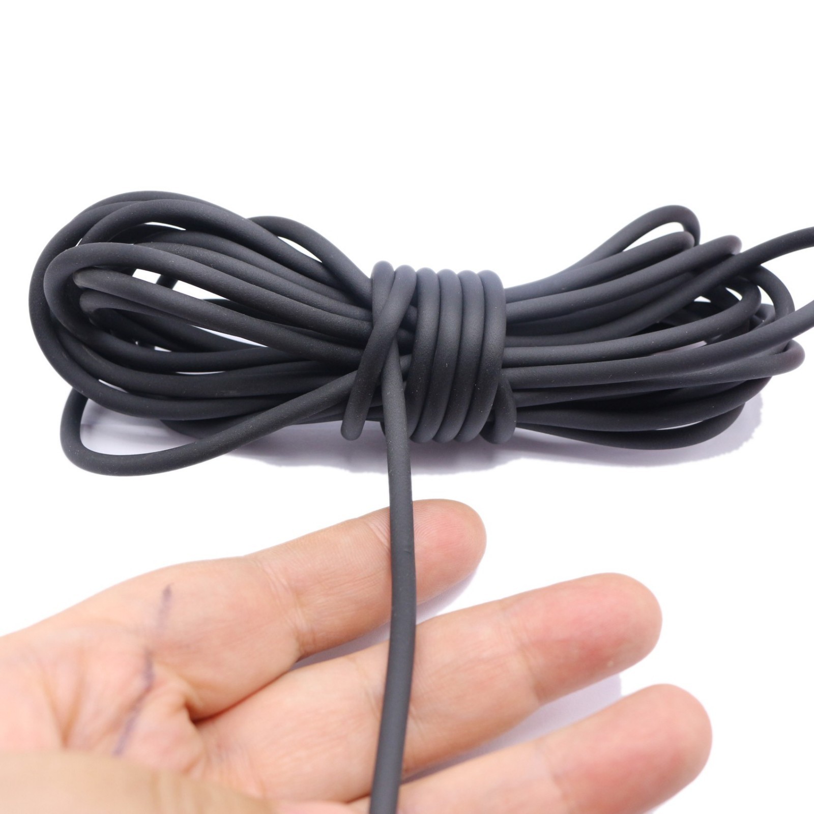 3 Meter Black 4mm Solid Rubber Jewelry Cord String for Jewelry Pendants Craft
