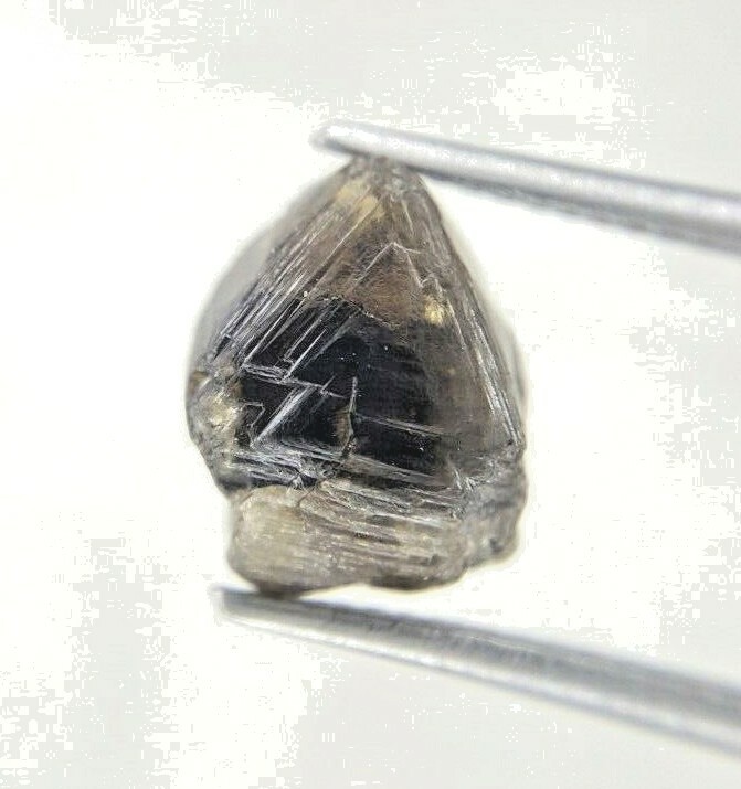 Uncut Diamond Sparkling Natural Triangle Shape 5.04tcw Brownish Gray for Jewel