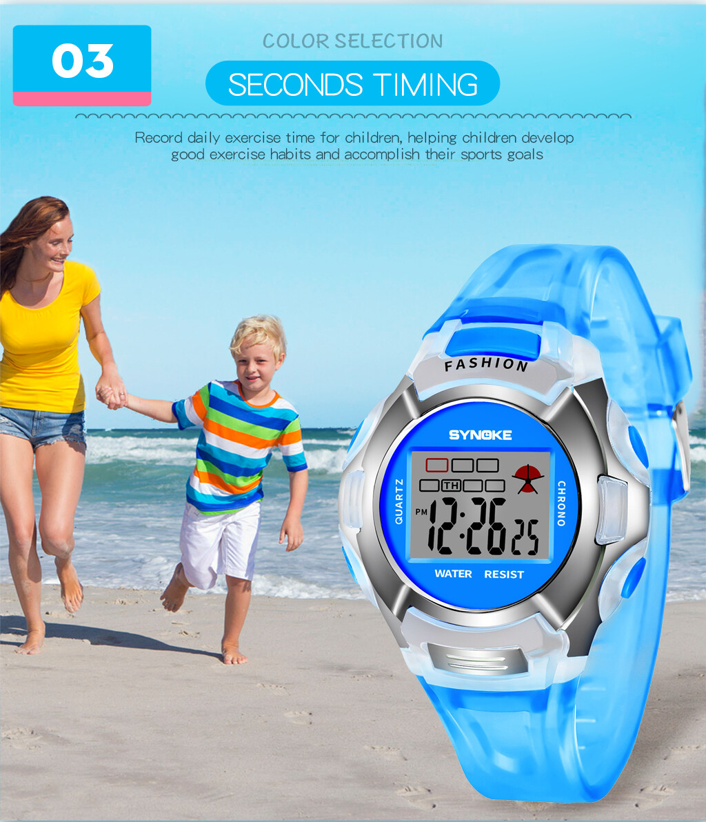 Kids Digital Electronic Watch Waterproof Children Boys Girls Sports LED Watches
