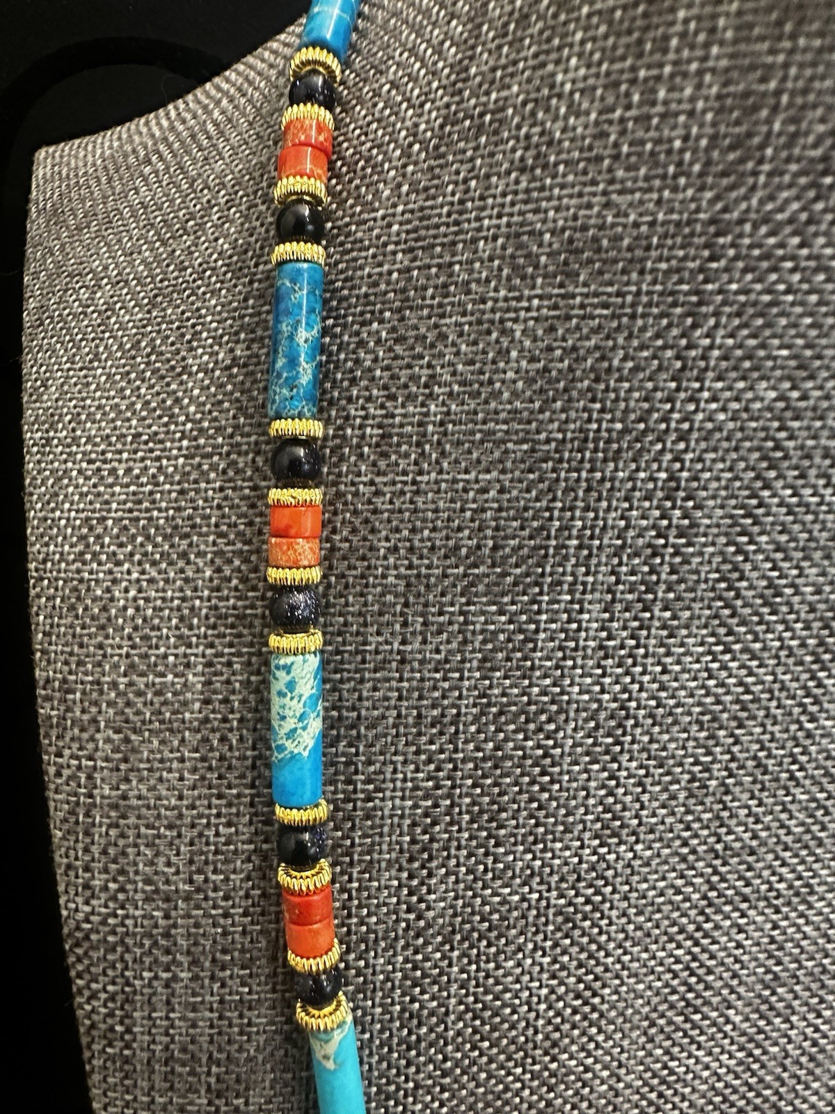 Turquoise & Jasper Beaded Necklace – Handcrafted Women’s Jewelry